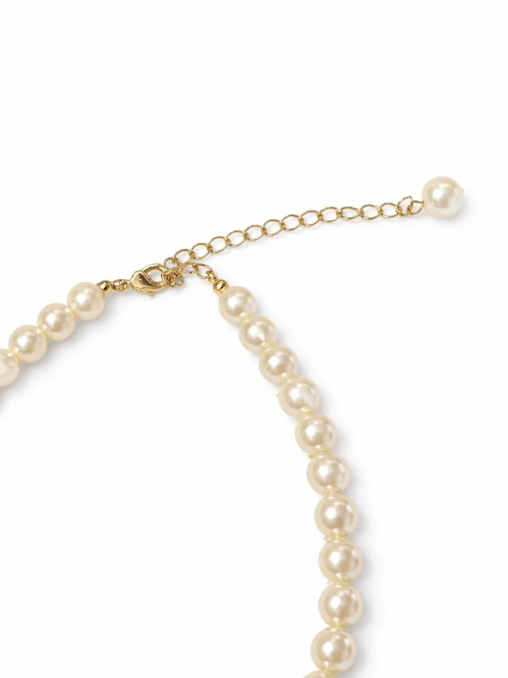 Vintage Faux Pearl Necklace Crown Pendant Rhinestone Gold Tone Royal Core